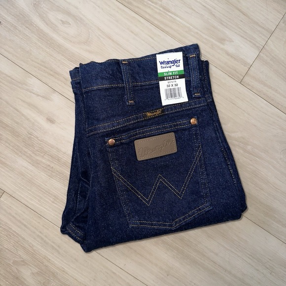 Wrangler Other - Wrangler Jeans Mens 32x32 Slim Fit Cowboy Cut Rodeo Blue Denim Jeans Western New